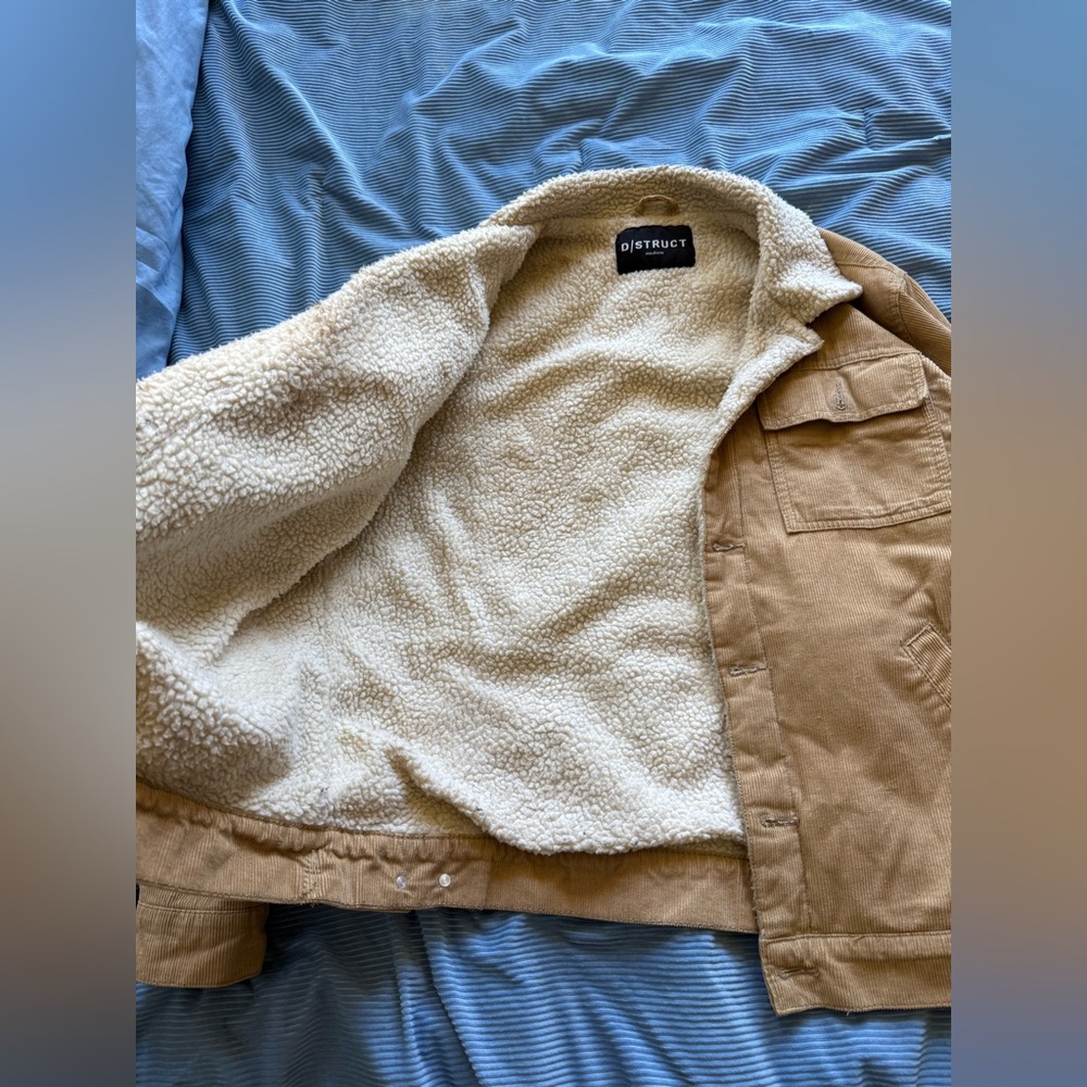D/Struct Tan Corduroy Sherpa jacket -men’s - Picture 3 of 8